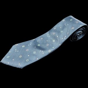 Vintage Chaps Ralph Lauren Blue Geometric Silk Tie Made In Usa Shapes